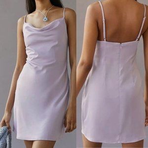 Urban Outfitters Mallory Cowl Neck Slip Dress in Lavender